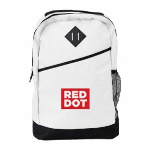 Red Dot Asset Management branded backpack merchandise for clients